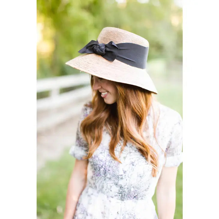 Somerset Bow Woven Palm Hat