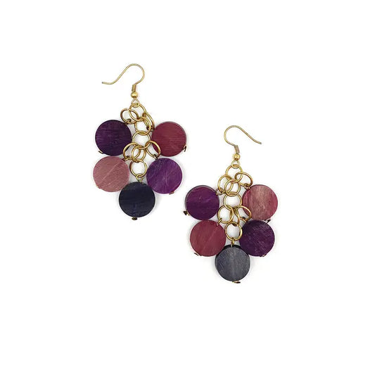 Beaded Cluster Earrings