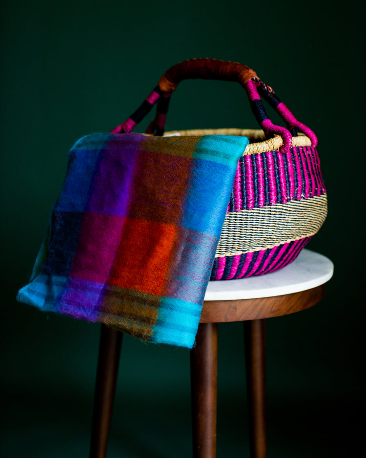 Fair Trade Basket and Blanket Gift Basket