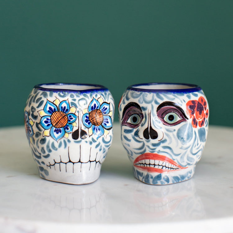 Fair Trade Sugar Skull Coffee Cup / Mug made in Guatemala