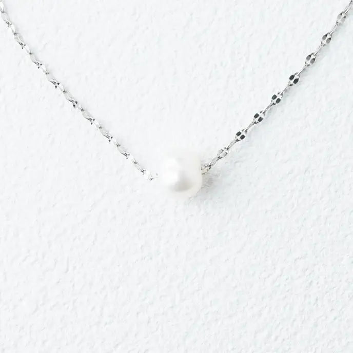 Annie Silver Pearl Necklace