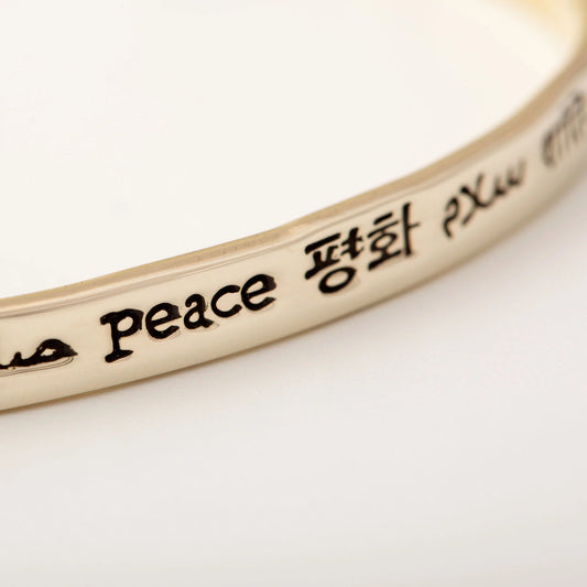 Peace in Many Languages Cuff