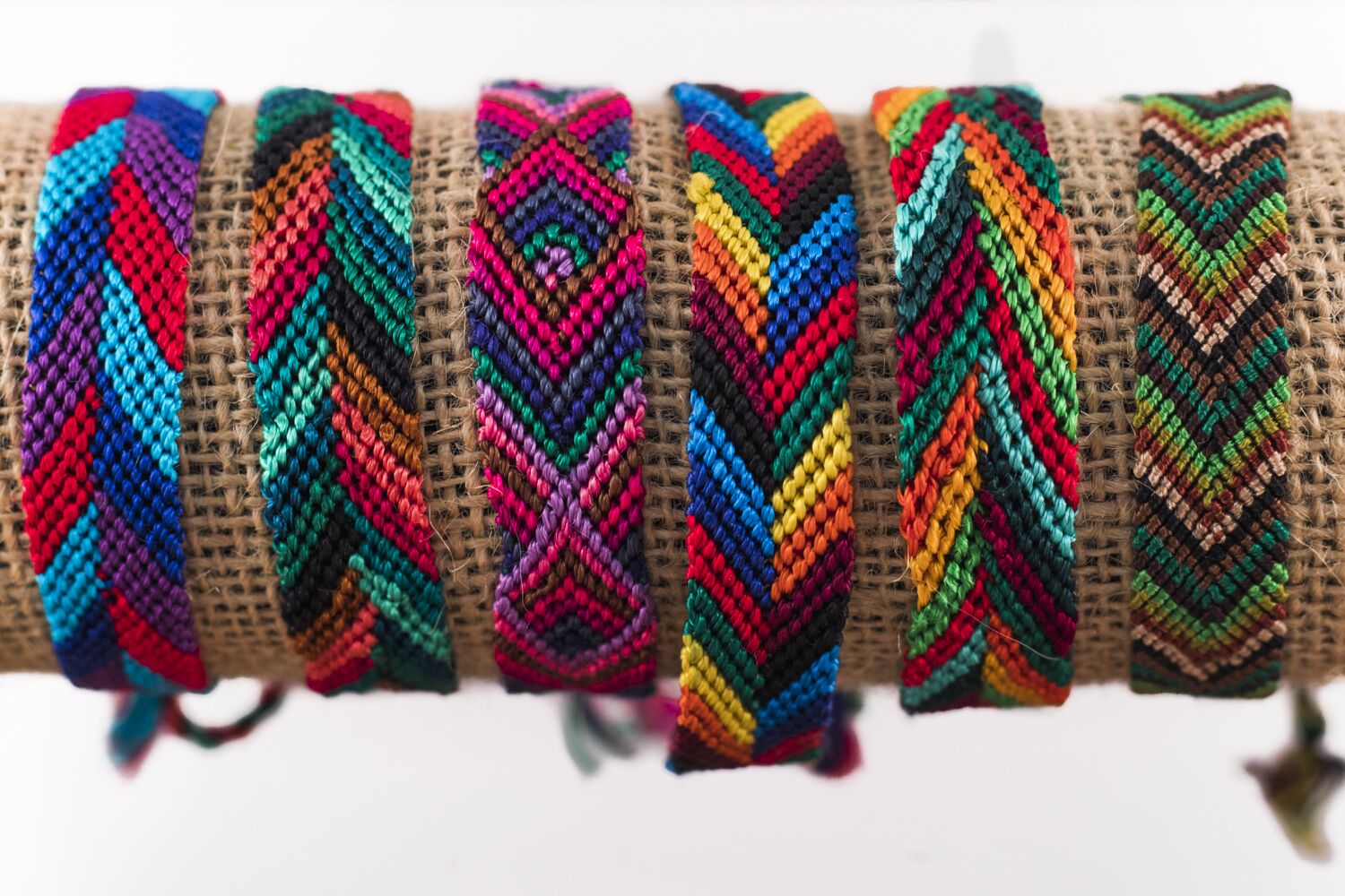 Lucia's World Emporium Fair Trade Handmade Wide Silk Friendship Bracelet from Guatemala