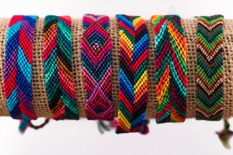 Lucia's World Emporium Fair Trade Handmade Wide Silk Friendship Bracelet from Guatemala