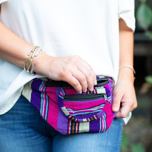 Lucia's World Emporium Fair Trade Handmade Woven Ikat Fanny Pack from Guatemala