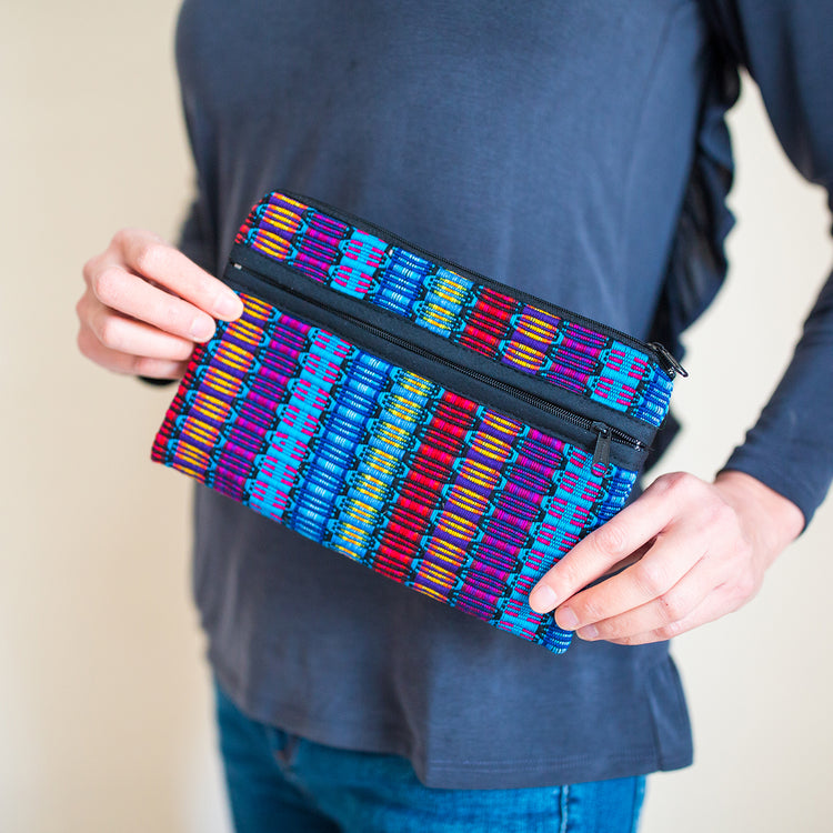 handmade purse fair trade handbag cosmetic case comalapa handmade ethical style purse