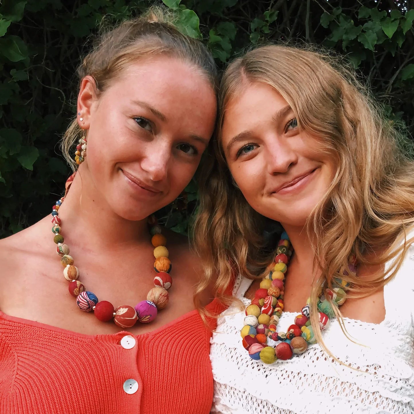 Kantha Graduated Bead Statement Necklace Handmade and Fair Trade