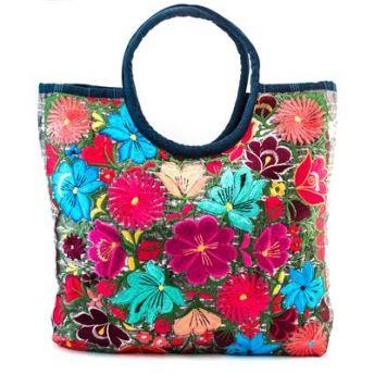 Lucia's World Emporium Fair Trade Handmade Embroidered Emily Tote from Guatemala