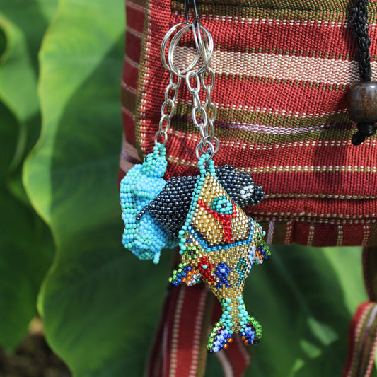 Beaded Fish Keychain