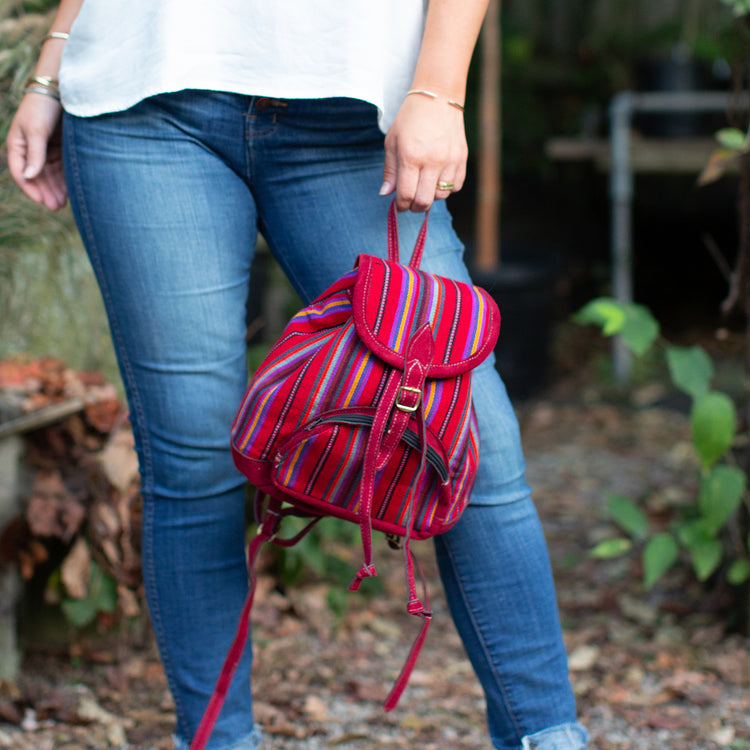 Lucia's World Emporium Fair Trade Handmade Guatemalan Toto Mini Backpack