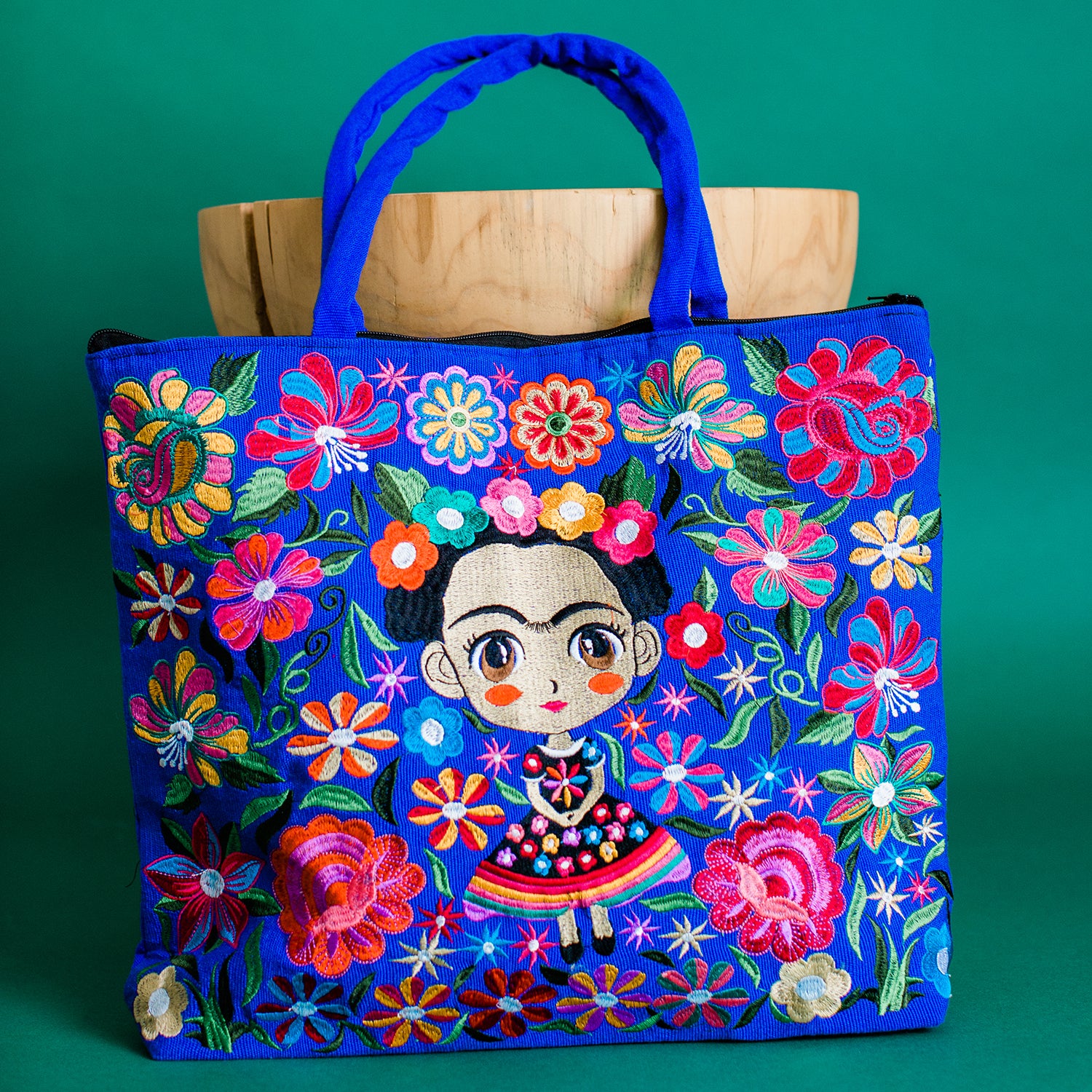 Baby Frida Kahlo Embroidered Tote Bag Lucia s World Emporium
