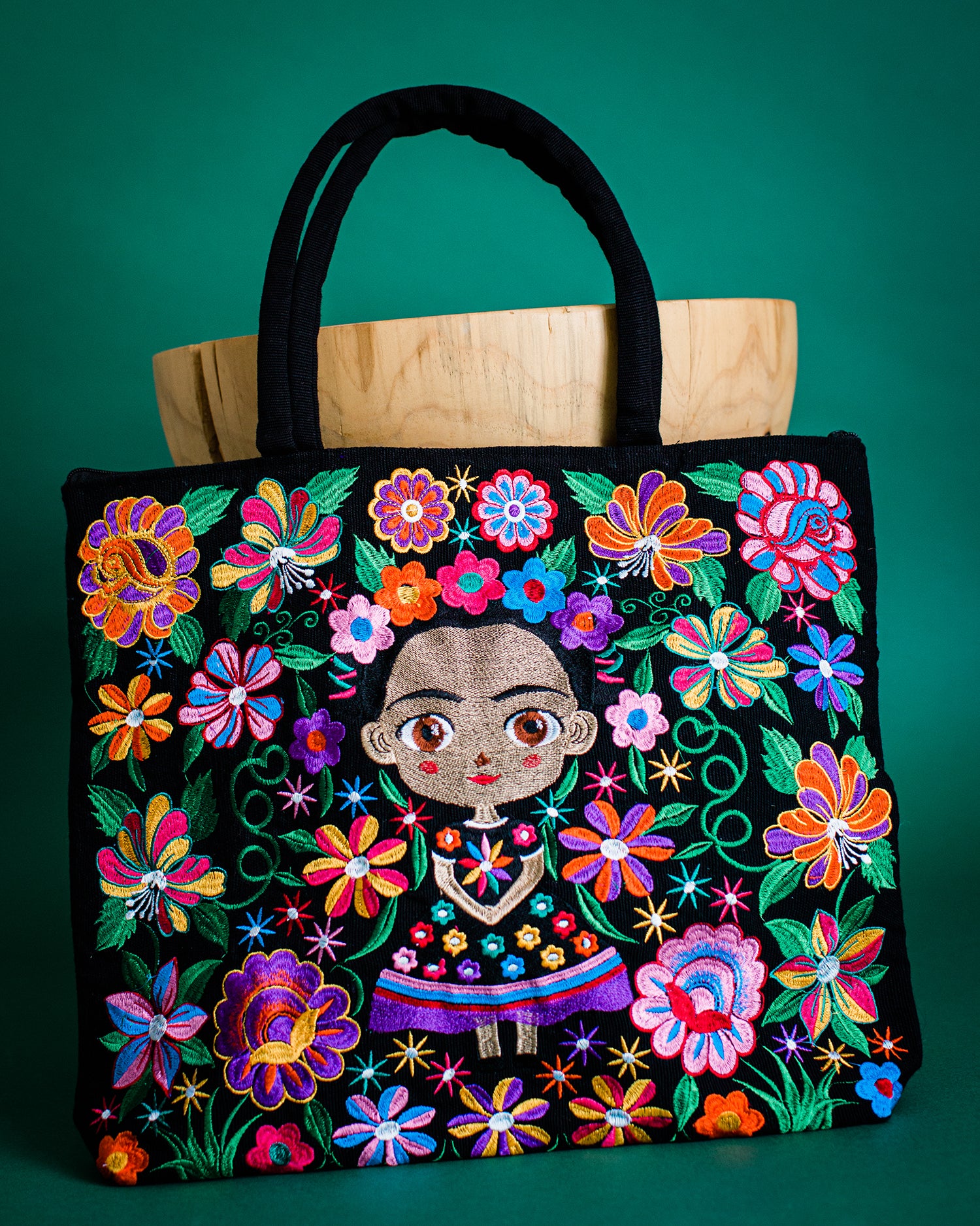 Baby Frida Kahlo Embroidered Tote Bag Lucia s World Emporium