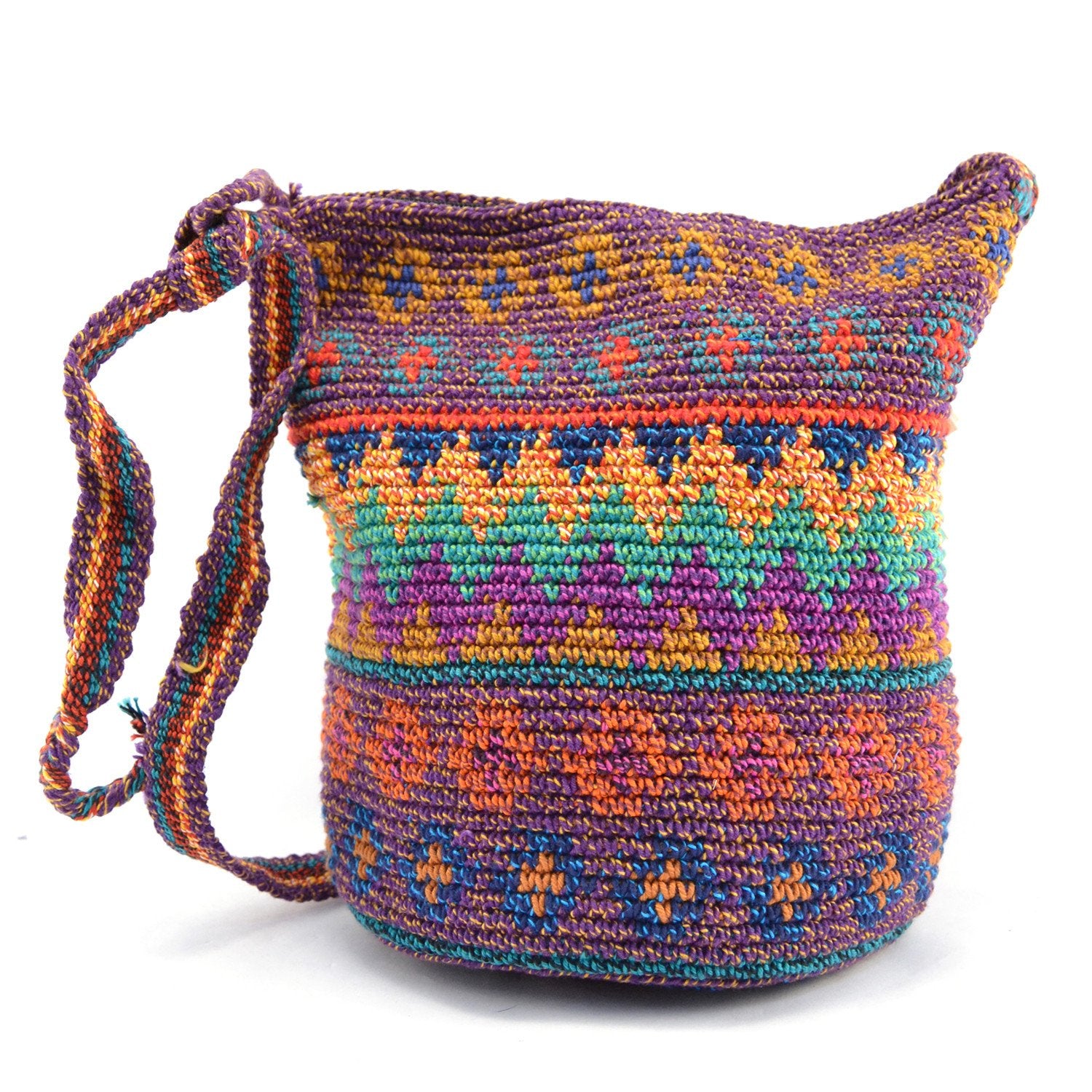 Lucia's World Emporium Fair Trade Handmade Medium Adjustable Nebaj Purse from Guatemala