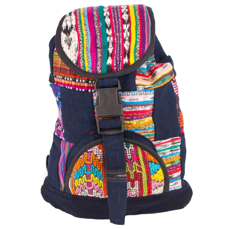 Lucia's World Emporium Fair Trade Handmade Mini Patch Backpack from Guatemala
