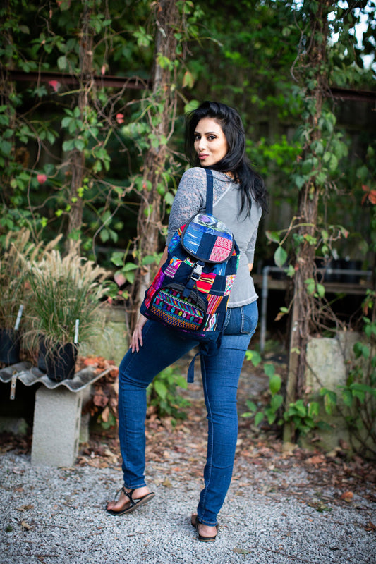 Lucia's World Emporium Fair Trade Handmade Guatemalan Patch Backpack