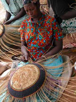 African Market Baskets hand-made Baskets are unique and made from river grass, known as “elephant grass” by local weavers in Bolgatanga, Ghana.