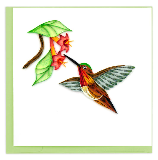 Quilling Card RufousHummingbird