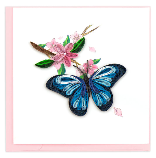 Quilling Card Blue Butterfly