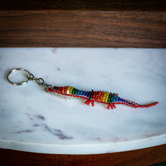 orange lizard keychain