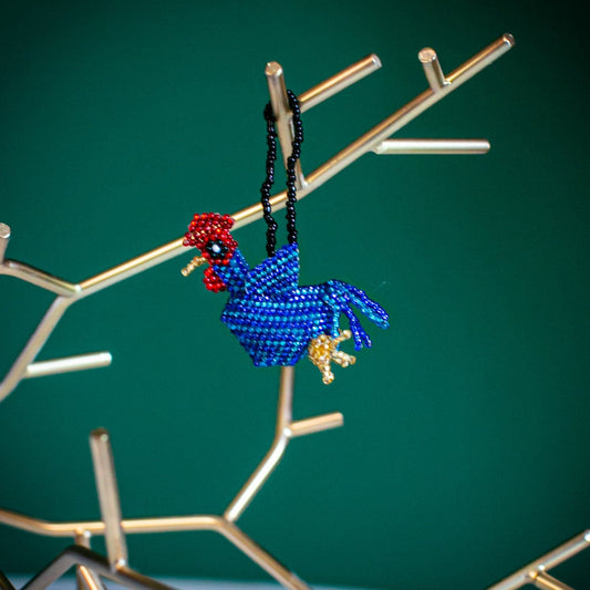 Fair Trade Guatemalan Rooster Beaded Ornament