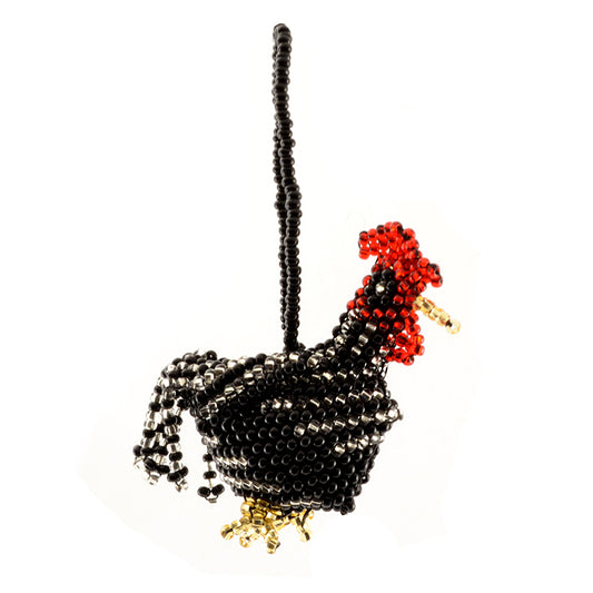 Fair Trade Guatemalan Rooster Beaded Ornament