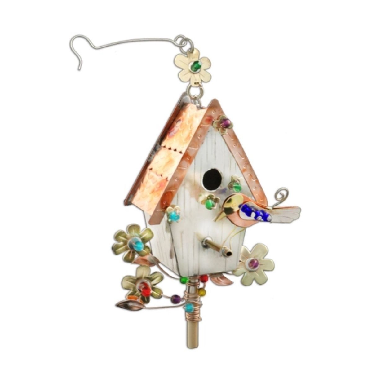 Bluebird ornament, birdhouse ornament, fair trade