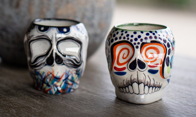 Fair Trade Sugar Skull Coffee Cup / Mug made in Guatemala