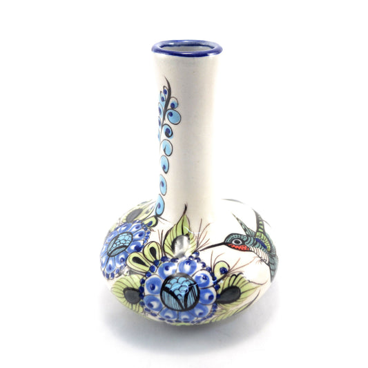Lucia's World Emporium Fair Trade Handmade Ceramic Wild Bird Bud Vase