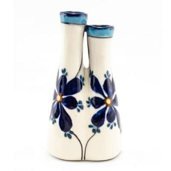 Lucia's World Emporium Fair Trade Handmade Guatemalan Ceramic Double Bud Vase