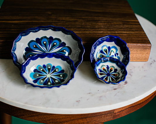 Lucia's World Emporium Fair Trade Handmade Guatemalan Ceramic Tapas Dish Round