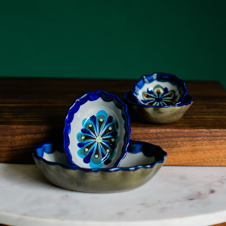 Lucia's World Emporium Fair Trade Handmade Guatemalan Ceramic Tapas Oval Dipping Bowl