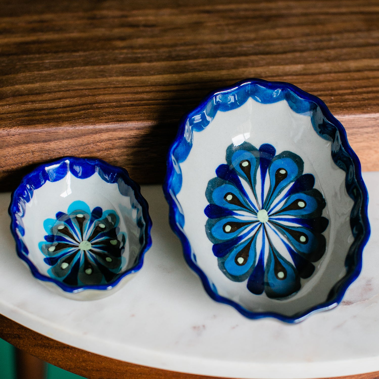 Lucia's World Emporium Fair Trade Handmade Guatemalan Ceramic Tapas Oval Dipping Bowl