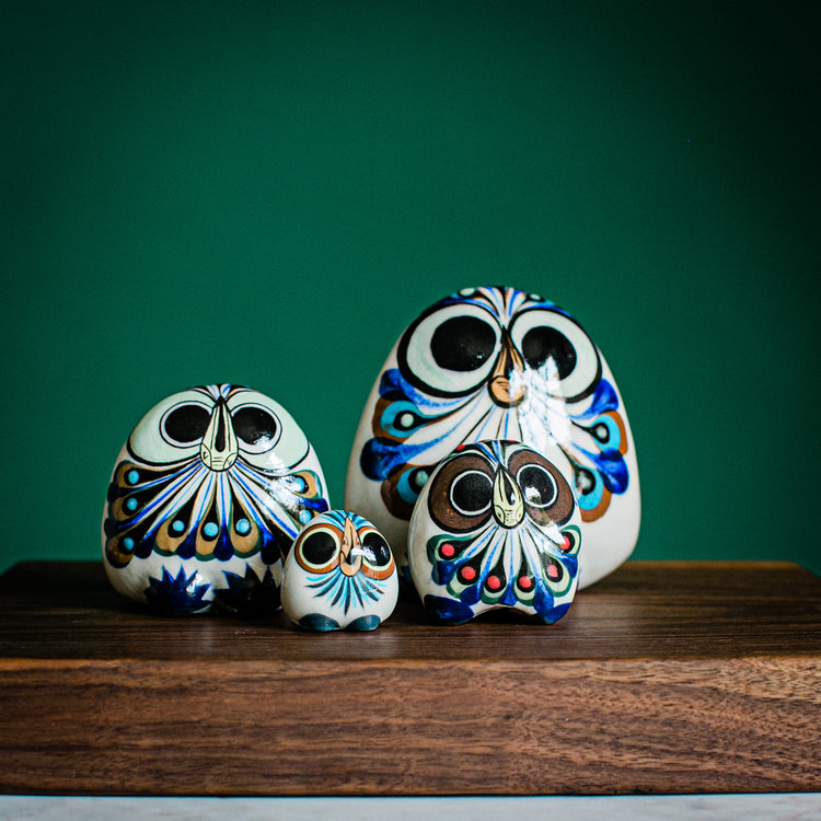 Lucia's World Emporium Fair Trade Handmade Guatemalan Ceramic Painted Baby Owl