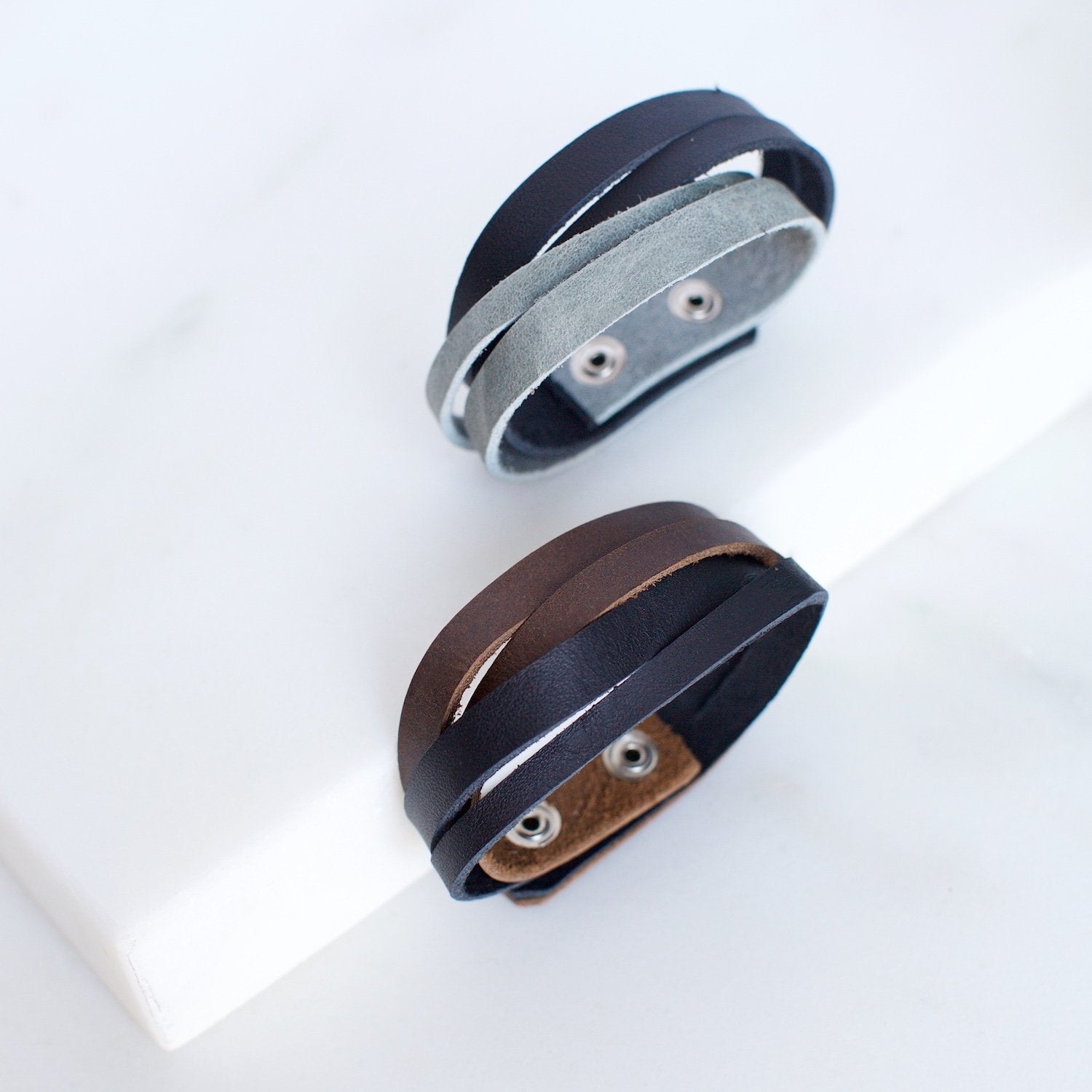 Lucia's World Emporium Fair Trade Handmade Leather Criss Cross Bracelet from Guatemala