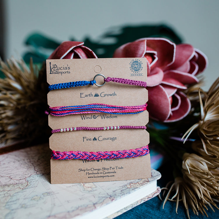 Fair trade String Bracelets handmade in Guatemala