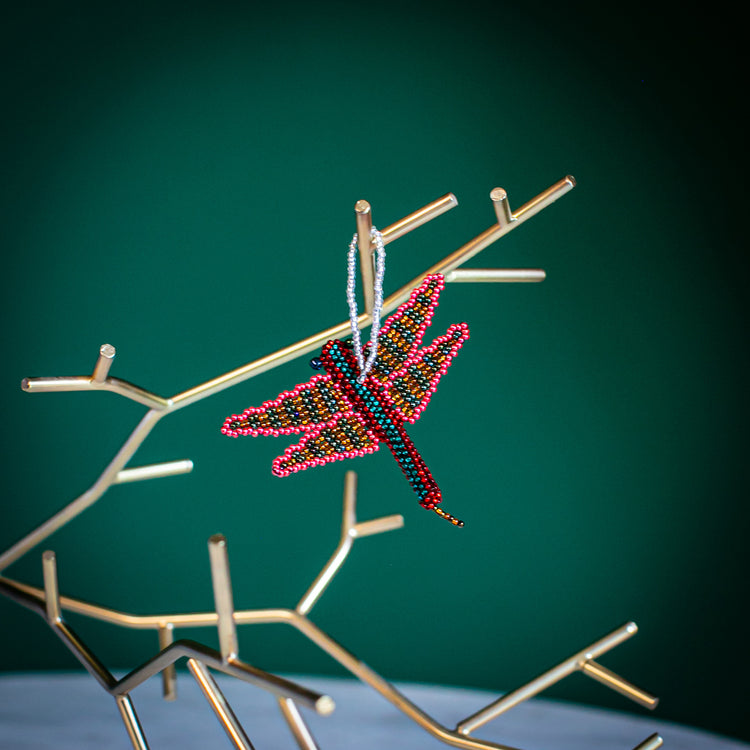 Fair Trade Guatemalan Beaded Dragonfly Ornament