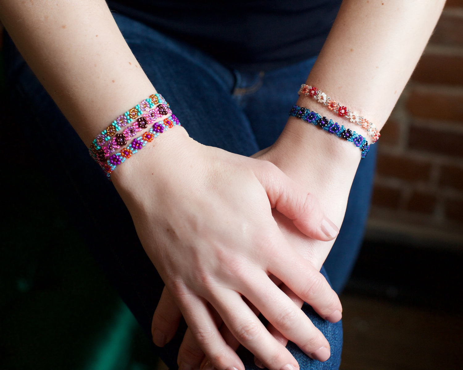 Fair Trade Flower Bracelet at Lucia's World Emporium