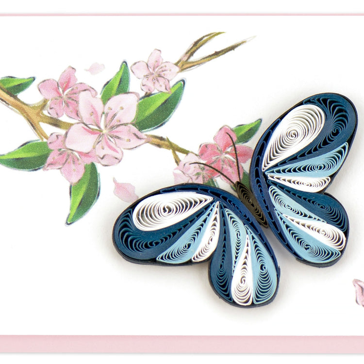 Butterfly quilling card, fair trade card
