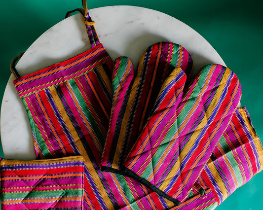 Guatemalan Kitchen Apron Gift Set