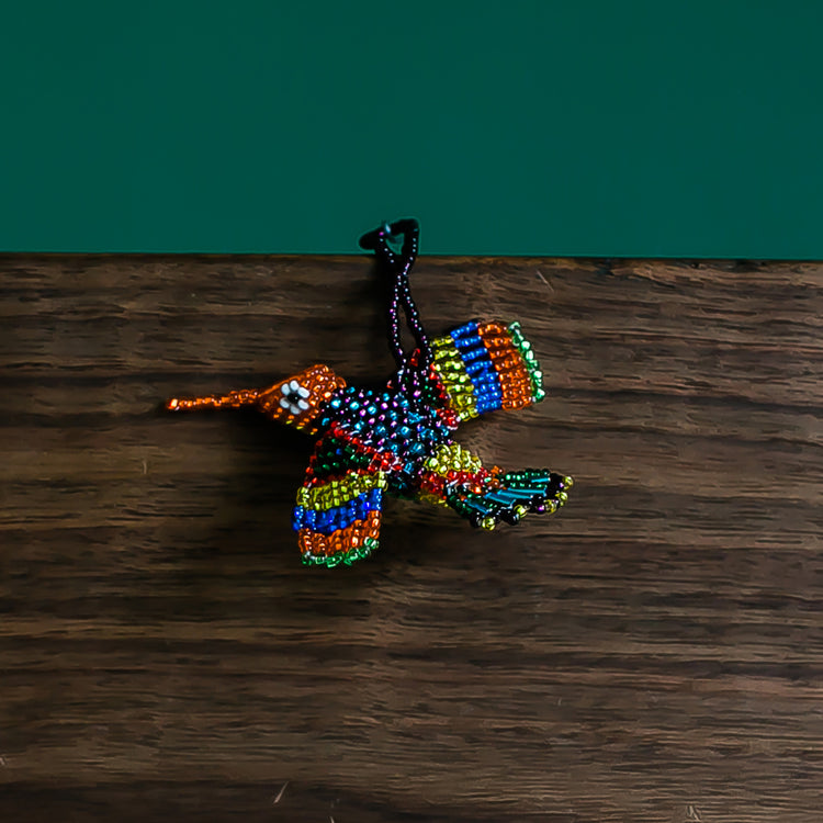 Fair Trade Guatemalan  Beaded Hummingbird Ornament