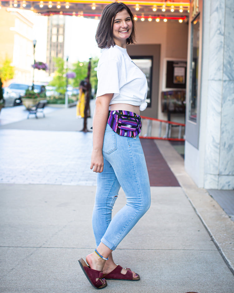 Lucia's World Emporium Fair Trade Handmade Woven Ikat Fanny Pack from Guatemala