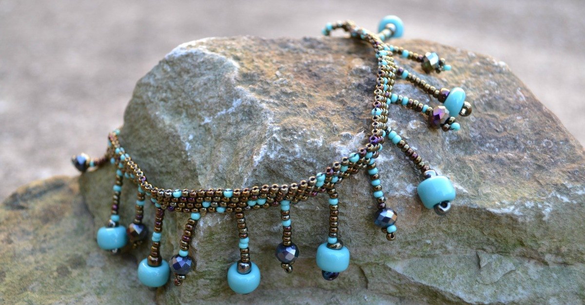Lucia's World Emporium Fair Trade Handmade Beaded Beach Ball Anklet from Guatemala