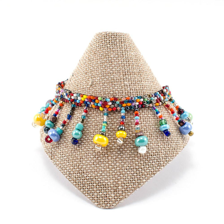 Lucia's World Emporium Fair Trade Handmade Beaded Beach Ball Anklet from Guatemala