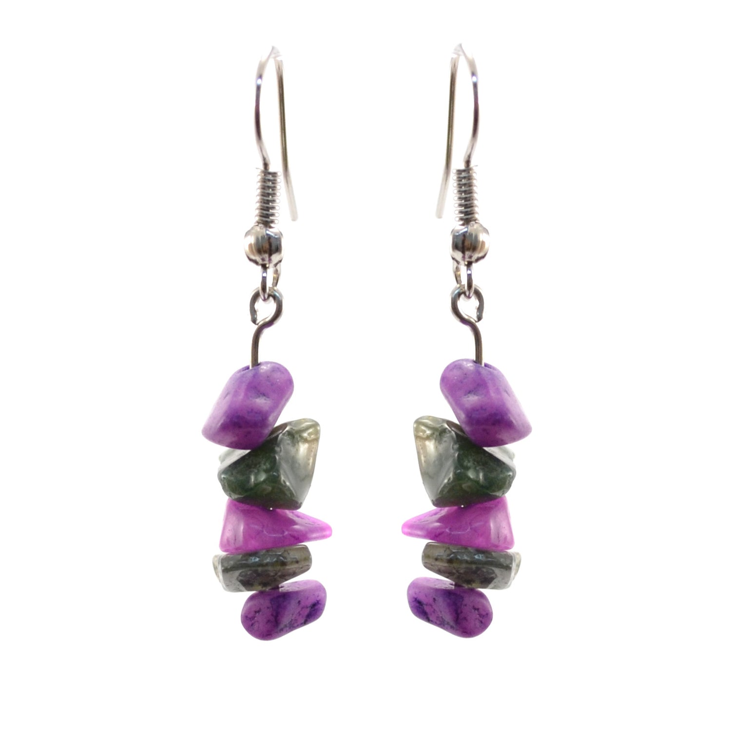 Lucia's World Emporium Fair Trade Handmade Rock Candy Earrings from Guatemala