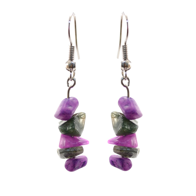Lucia's World Emporium Fair Trade Handmade Rock Candy Earrings from Guatemala
