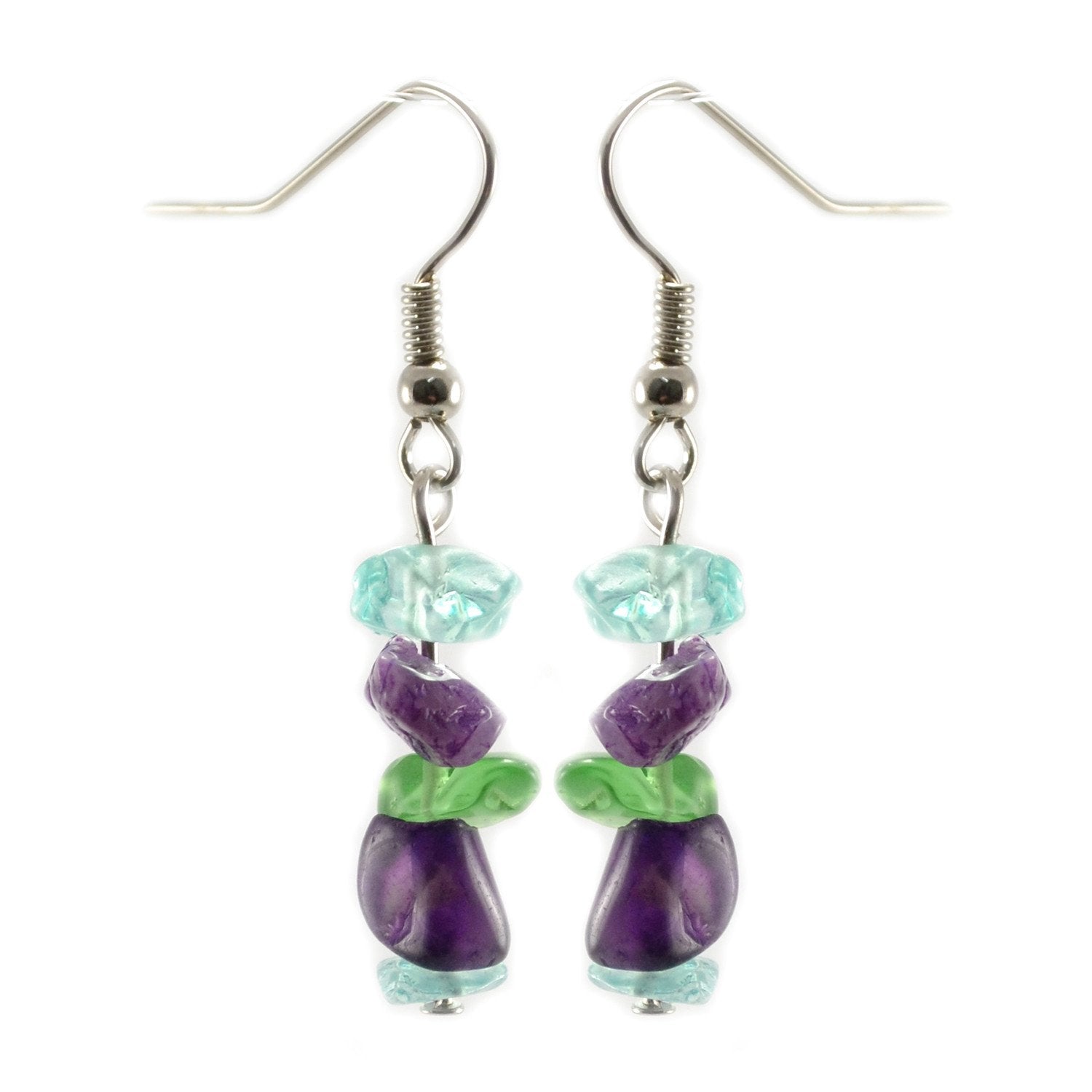 Lucia's World Emporium Fair Trade Handmade Rock Candy Earrings from Guatemala