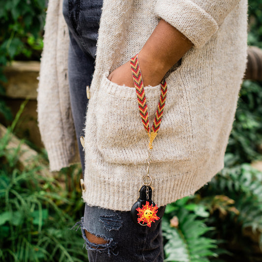 Sun Beaded Keychain