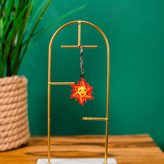 Sun Beaded Keychain