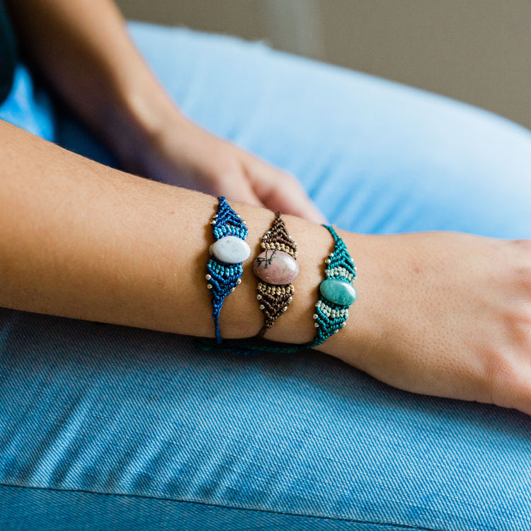 Macrame Jade Bracelet