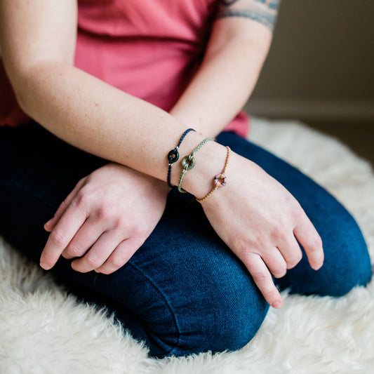 Macrame Jade Karma Bracelet